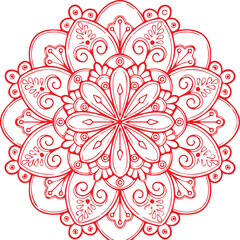 Beautiful flower art and mandala vector design
