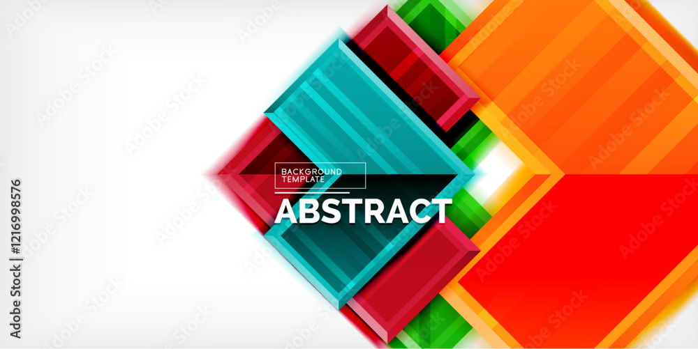 Poster Arrow symbols created with 3d effects and line texture geometric abstract background