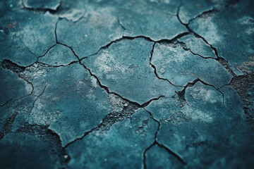 Obraz premium Cracked surface revealing texture and color in a dry environment