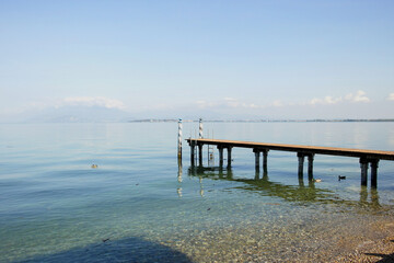 Fototapeta premium View of Lake Garda from Desenzano sul Garda, Lombardy, Italy.