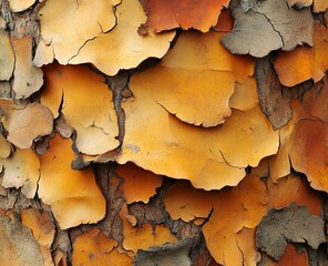 Obraz premium Close-up of burnt tree bark, high-resolution photograph. 