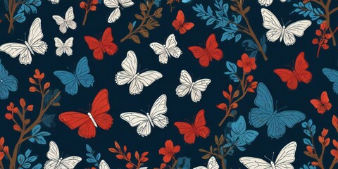 seamless pattern with flowers