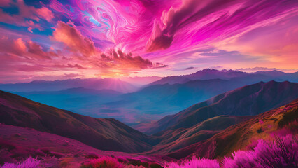 Obraz premium Psychedelic Sky