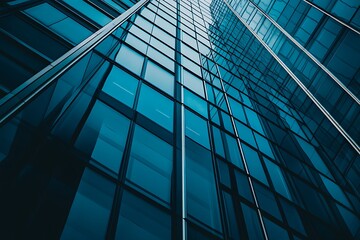 Fototapeta premium A modern building towering above the city