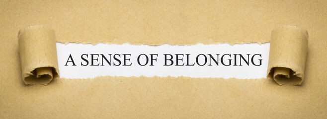 a sense of belonging
