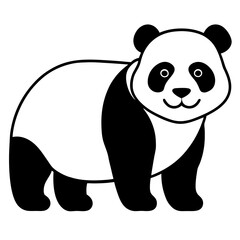 panda line art vector