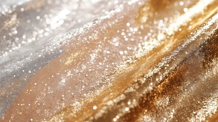 Golden and Silver Glitter Fabric: A Luxurious, Shimmering Texture