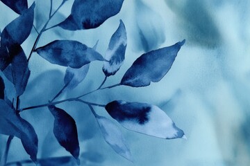 Close-up of a plant with bright blue leaves, suitable for nature or botanical illustrations