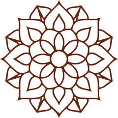 Beautiful flower art and mandala vector design