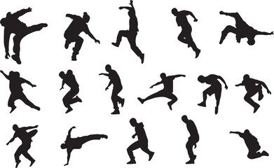 Parkour silhouette