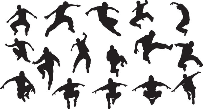 Parkour silhouette
