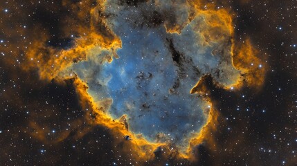 Vibrant Cosmic Background with Stars and Nebula Clouds in High Resolution