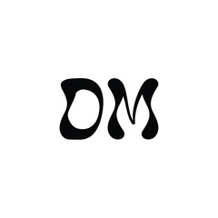 OM monogram logo design letter text name symbol monochrome logotype alphabet character simple logo