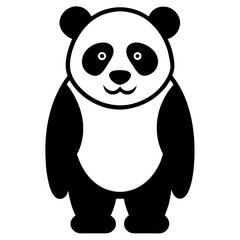 panda silhouette vector illustration