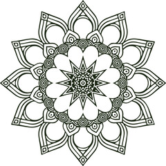 Beautiful flower art and mandala vector design