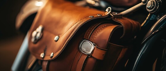 Custom Motorcycle Leather Satchel | Handcrafted Bag for Harley Davidson Enthusiasts