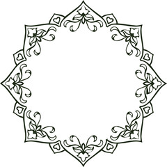 Beautiful flower art and mandala vector design