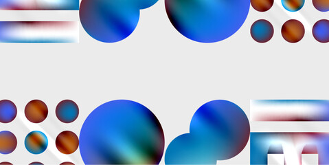 Circles and triangles modern art. Vector Illustration For Wallpaper, Banner, Background, Card, Book Illustration, landing page