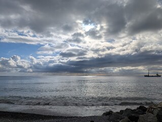 clouds over the sea