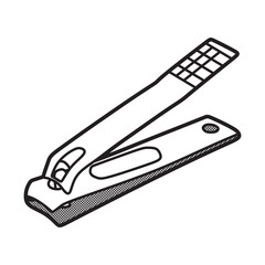 vector image, black and white nail clippers