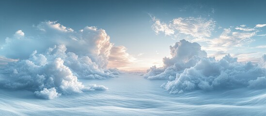 Obraz premium Aerial Sunset Cloudscape, Peaceful Heaven