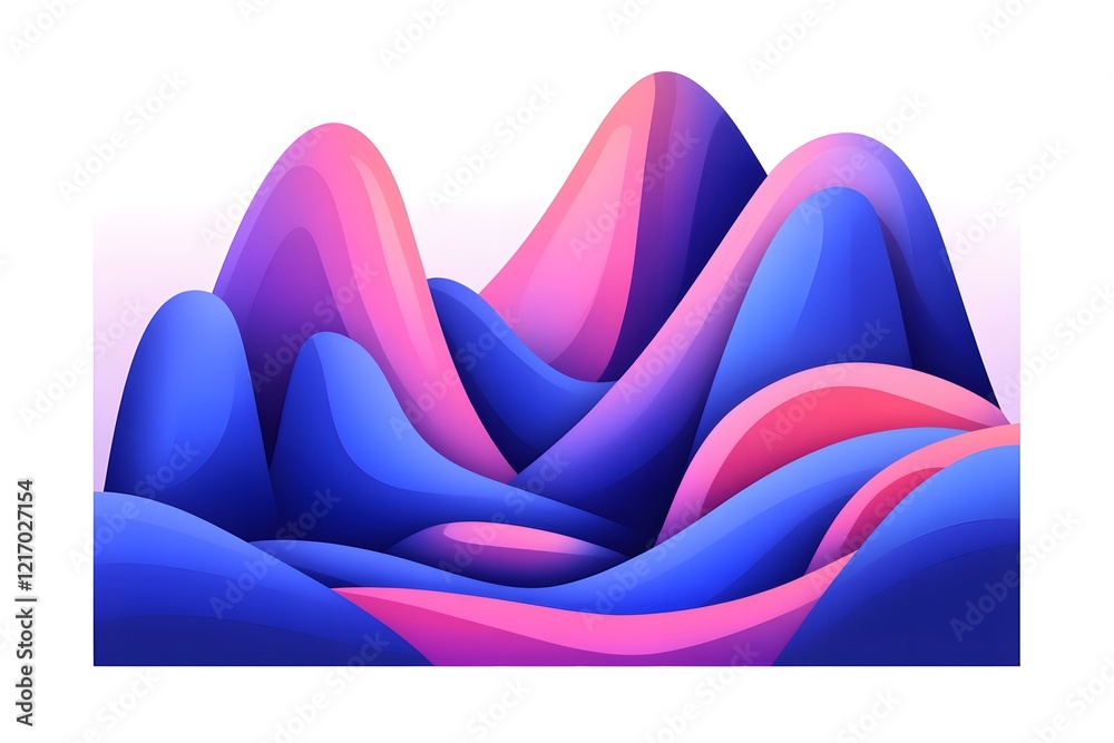 Poster abstract colorful waves: fluid shapes design in vibrant hues, seamless loop animation background
