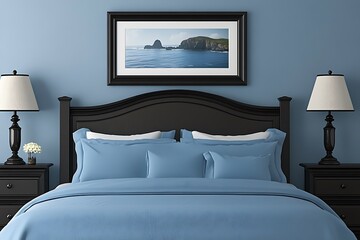 Serene Bedroom with Ocean View Decor