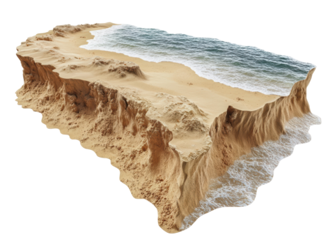 Isolated Beach Coast Section