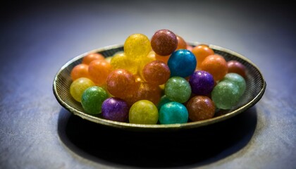 Simplicity frames the colorful world of candy.  