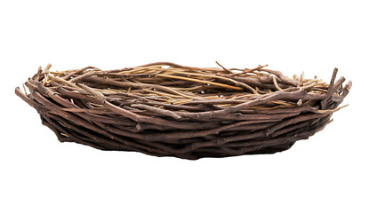 Obraz premium birds nest isolated isolated on white background PNG.AI GENERATED