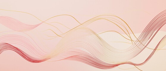 Abstract Artwork with Flowing Strokes and Vibrant Colors, Pink and Yellow