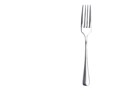 Isolated Silver Metal Fork