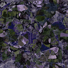 Seamless collage of burlap, cardboard, and denim