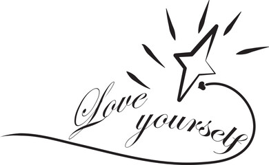 Inspirational Quotes Calligraphy for T-shirt and Cup design
