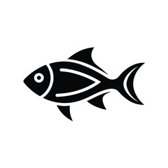 silhouette of a fish vector image on a white background