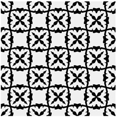  Seamless pattern with repeating abstract shapes.Black and white texture.Design element for prints, decoration, cover, textile,wallpaper, background, wrapping paper, clothing, fabric, package, cards.