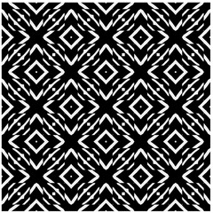  Seamless pattern with repeating abstract shapes.Black and white texture.Design element for prints, decoration, cover, textile,wallpaper, background, wrapping paper, clothing, fabric, package, cards.