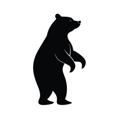 silhouette of bear vector image illustration and artwork on white background