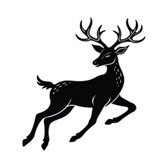 deer vector image illustration and artwork silhouette on white background