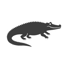 Cool Black and White Vector Crocodile Design