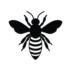 bee vector image illustration and artwork silhouette on white background