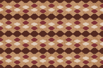 Ikat designed a seamless pattern background vector illustration. Ikat ethnic oriental embroidery traditional.Aztec style, abstract background. Design for texture, fabric, clothing, and decoration.
