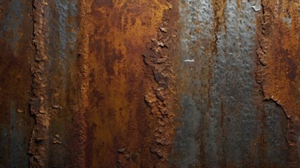 Weathered and Rusty Metal Surface with Cracked Textures, Perfect for Industrial Design Backgrounds and Artistic