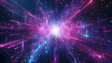 Fototapeta premium Enchanting Galaxy Filled with Colorful Stars and Nebulae in Space