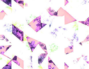 Colorful geometric irregular square background