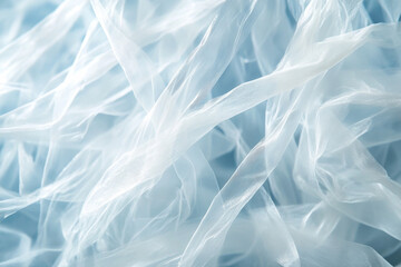 Fototapeta premium Translucent fabric draped artistically, creating a soft and airy composition