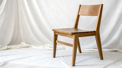 Fototapeta premium wooden chair isolated on white