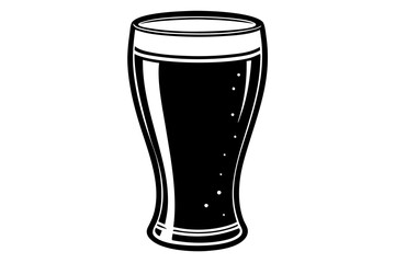 a glass of beer silhouette vector illustration