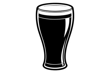 a glass of beer silhouette vector illustration