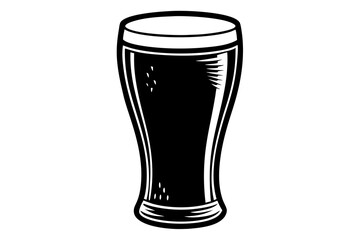 a glass of beer silhouette vector illustration